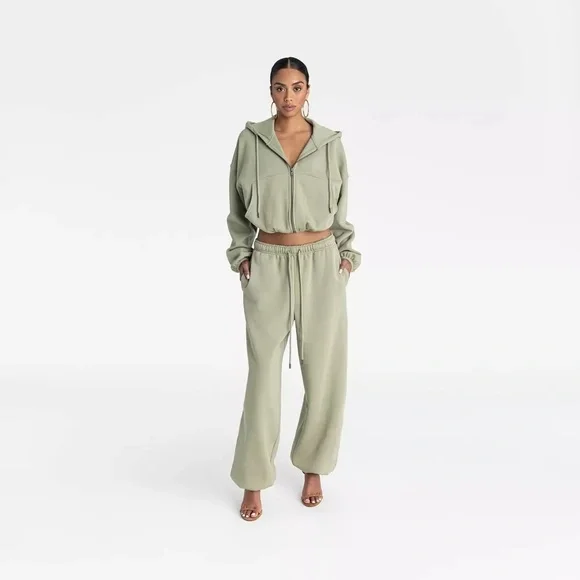 KBB by KAHLANA x Target Womens L Large The Zip-Up Hoodie Sweatshirt Olive Sweats - Picture 4 of 9